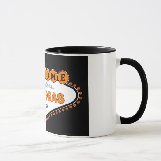 Las Vegas Halloween Ringer Tasse mit Kürbis (Rechts)
