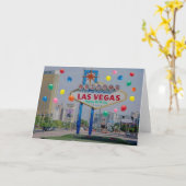 Las Vegas Happy Birthday Card mit Balloons Karte (Gelbe Blume)