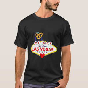 Las Vegas Hochzeit Braut Bräutigam passendes Dusch T-Shirt