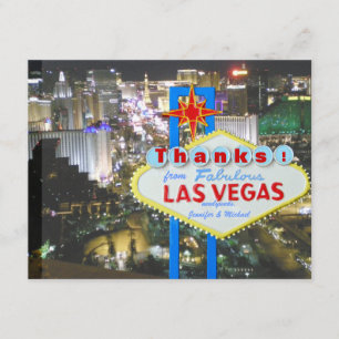 Las Vegas Hochzeit Danksagungskarte Ankündigung