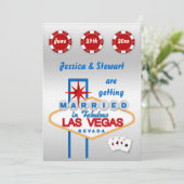 Las Vegas Hochzeit Einladung (Stehend Vorderseite)