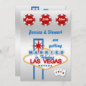 Las Vegas Hochzeit Einladung (Vorne/Hinten)