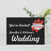 Las Vegas Hochzeit Einladung (Stehend Vorderseite)