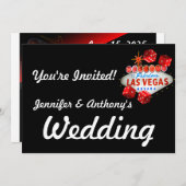 Las Vegas Hochzeit Einladung (Vorne/Hinten)