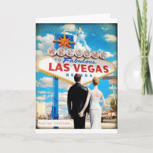 Las Vegas Hochzeit Einladung (Vorderseite)