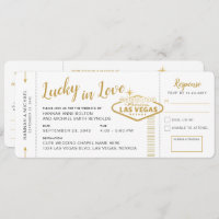 Las Vegas Hochzeit in Urlaubsort Boarding Ticket