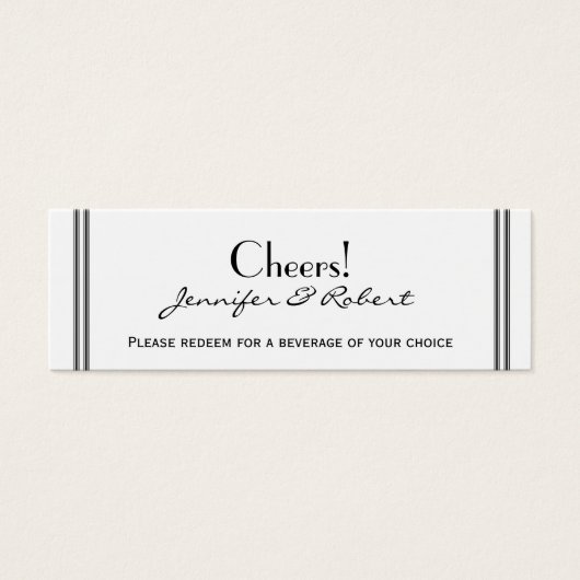 Las Vegas Hochzeit in Urlaubsort Drink Ticket (Vorderseite)