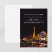 Las Vegas Hochzeit in Urlaubsort Einladung (Vorne/Hinten)