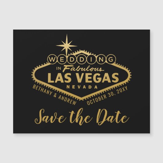 Las Vegas Hochzeit in Urlaubsort Magnet Save the D (Vorderseite)