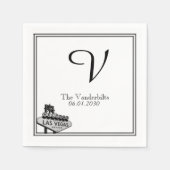 Las Vegas Hochzeit in Urlaubsort Napkin Serviette (Vorderseite)