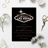 Las Vegas Hochzeit in Urlaubsort Real Folieneinladung