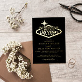 Las Vegas Hochzeit in Urlaubsort Real Folieneinladung