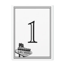 Las Vegas Hochzeit in Urlaubsort Tischnummer