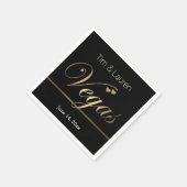 Las Vegas Hochzeit mit Herzen! Serviette (Ecke)