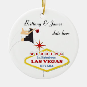 Las Vegas Hochzeit Personalisierte Keramik Ornamen Ornament