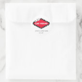 Las Vegas Hochzeit Runder Aufkleber (Tasche)