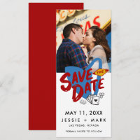 Las Vegas Hochzeit Save the Date Fotoankündigung
