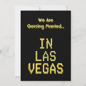 Las Vegas Hochzeit. Schwarz und goldgelb.Gestaltet Einladung (Vorderseite)