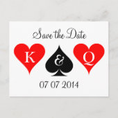 Las Vegas Hochzeit speichern Sie das Datum Postkar Ankündigungspostkarte (Vorderseite)