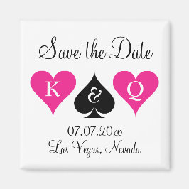 Las vegas Hochzeit speichern Sie den Dattelmagnete Magnet