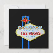 Las Vegas Hochzeit und Empfang Rotes Herz Einladung (Rückseite)