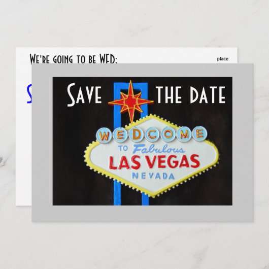 Las Vegas Hochzeiten speichern das Datum Save The Date (Vorne/Hinten)