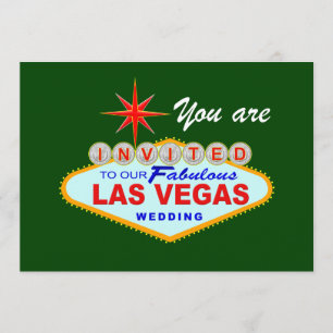 Las Vegas Hochzeitseinladung GRÜN Einladung