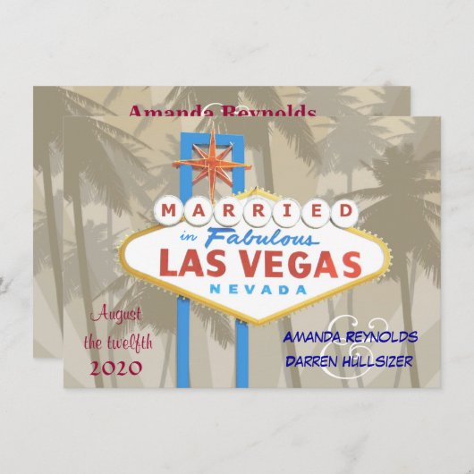 Las Vegas Hochzeitseinladungen - 4,5 Zoll x 6,25 Z Einladung (Vorne/Hinten)