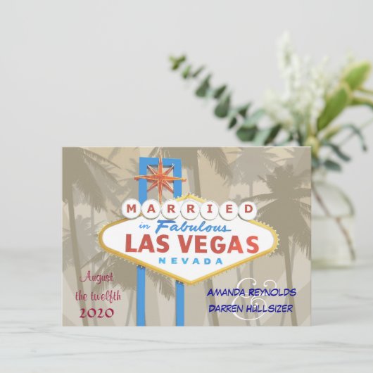 Las Vegas Hochzeitseinladungen - 4,5 Zoll x 6,25 Z Einladung (Stehend Vorderseite)