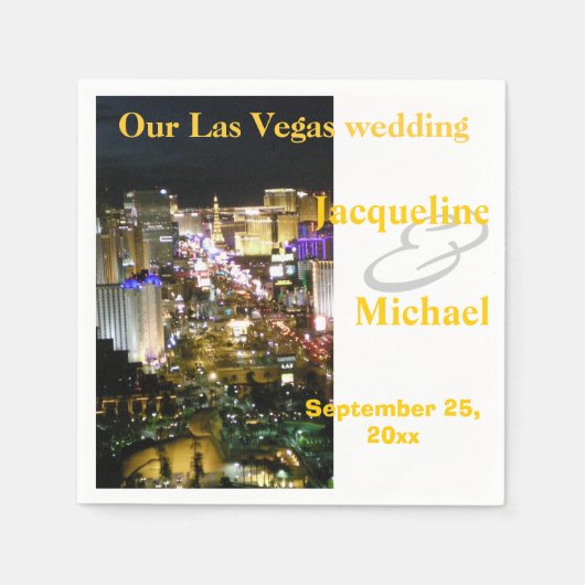 Las Vegas Hochzeitsempfang Serviette (Vorderseite)