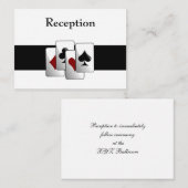 Las Vegas Hochzeitsempfangskarten Begleitkarte (Vorne/Hinten)