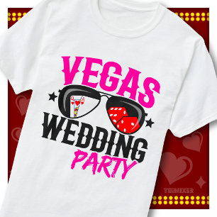 Las Vegas Hochzeitsfeier Casino Sonnenbrille passe T-Shirt