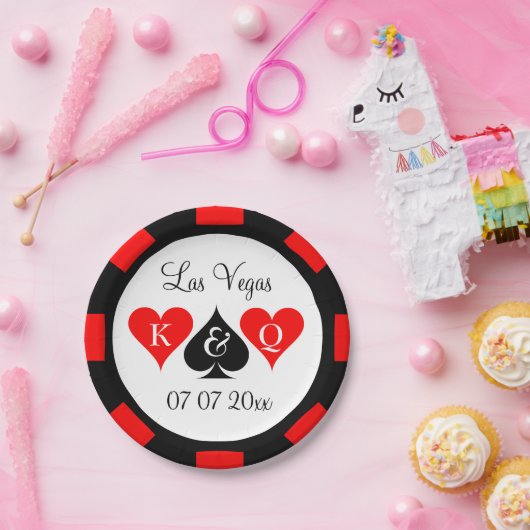 Las Vegas Hochzeitsfeier Poker Chip Design Teller (Party)