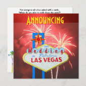 Las Vegas Hochzeitsfeuerwerk Einladung (Vorne/Hinten)