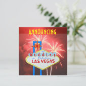 Las Vegas Hochzeitsfeuerwerk Einladung (Stehend Vorderseite)
