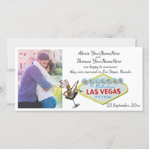 Las Vegas Hochzeitsfoto-Ankündigung Ankündigung