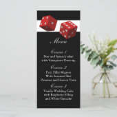 Las vegas Hochzeitskarte Menükarte (Stehend Vorderseite)