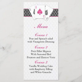 Las vegas Hochzeitskarte Menükarte