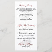 Las Vegas Hochzeitsprogramme Programm (Rückseite)