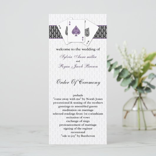 Las Vegas Hochzeitsprogramme Programm (Stehend Vorderseite)