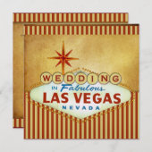 Las Vegas Hochzeitsvorlage Einladung (Vorne/Hinten)