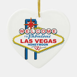 Las Vegas Honeymoon Keramikornament