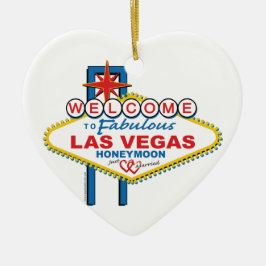 Las Vegas Honeymoon Keramikornament