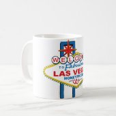 Las Vegas Honeymoon Retro Kaffeetasse (Vorderseite Links)
