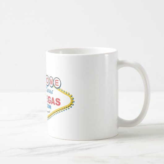Las Vegas Honeymoon Retro Kaffeetasse (Rechts)