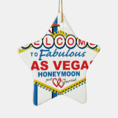 Las Vegas Honeymoon Retro Keramik Ornament (Rechts)