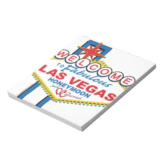 Las Vegas Honeymoon Retro Notizblock (Rotiert)