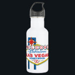 Las Vegas Honeymoon Retro Trinkflasche<br><div class="desc">Las Vegas Honeymoon Design</div>