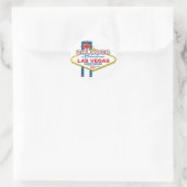 Las Vegas Honeymoon Runder Aufkleber (Tasche)