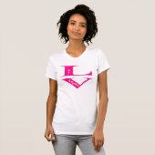 Las Vegas Hot Pink Ladys Lässig Scoop T-Shirt (Vorne ganz)
